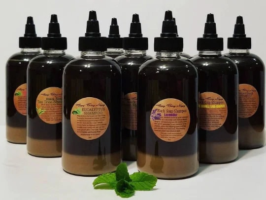 Ginger & Saw Palmetto Shampoo - Black Soap -8oz