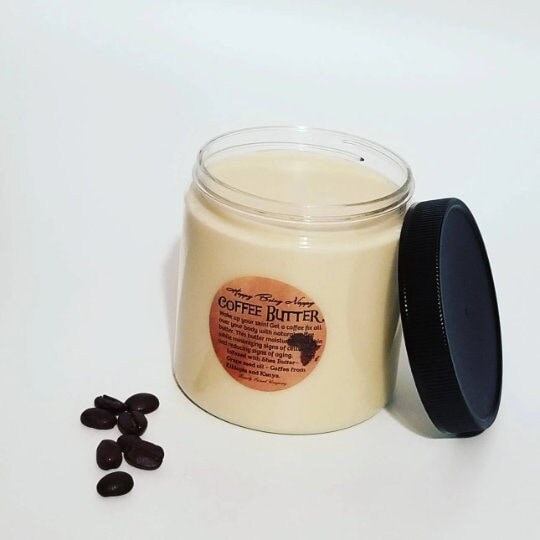 African Coffee Butter - Handmade with mango butter 8oz Jar