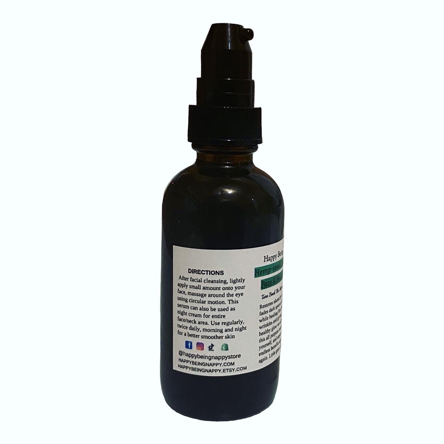 Hempseed & Cacao Butter - Face - Neck and Eye Serum 2oz.