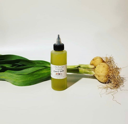 Onion & Garlic Herbal Hair Oil - 4oz Bottle