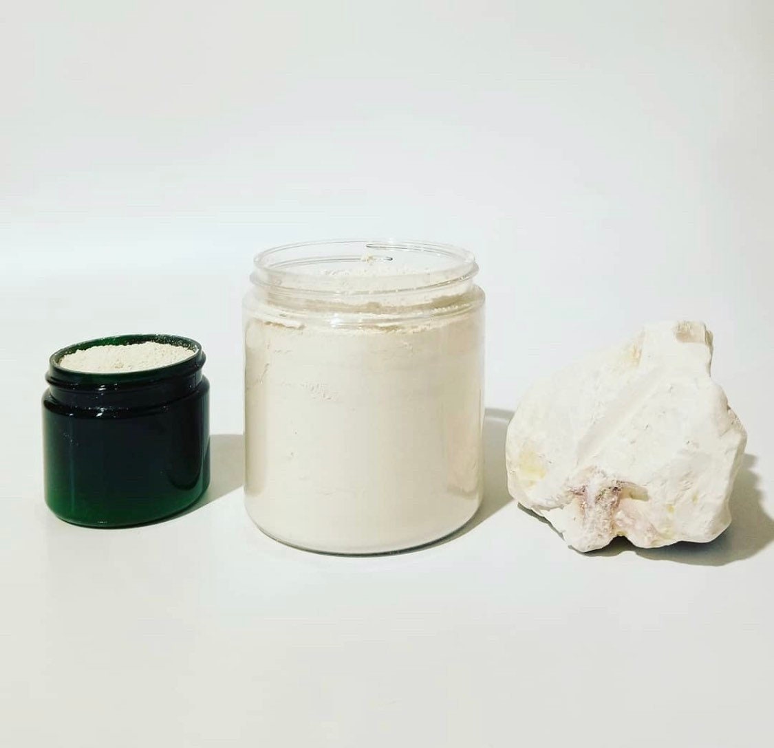 Georgia Kaolin Clay Detox & Acne Treatment chunks and powder white 2oz jar ONLY