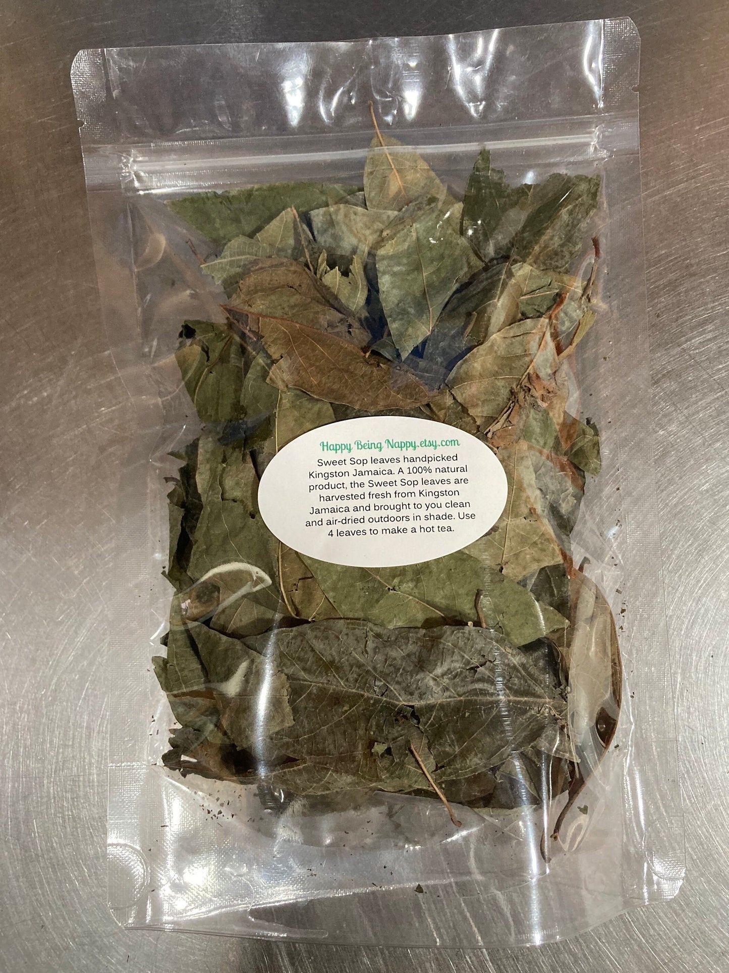 Jamaican SWEET SOP sugar apple Leaves - Wildcrafted Jamaican, Air dried, Hand-Picked