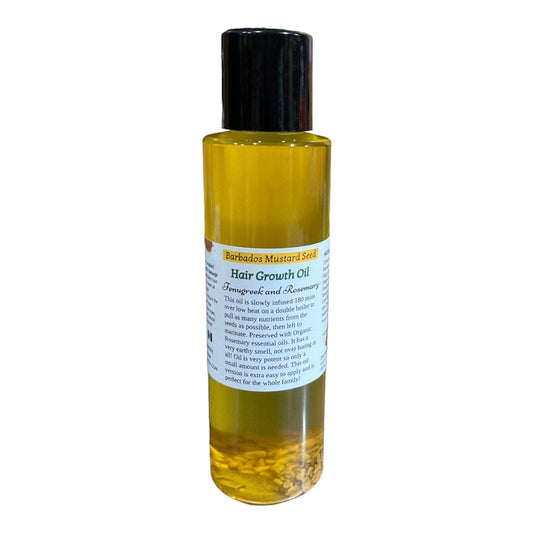 NEW Barbados Mustard Seed Fenugreek and Rosemary Hair Growth Oil. One 4oz Bottle