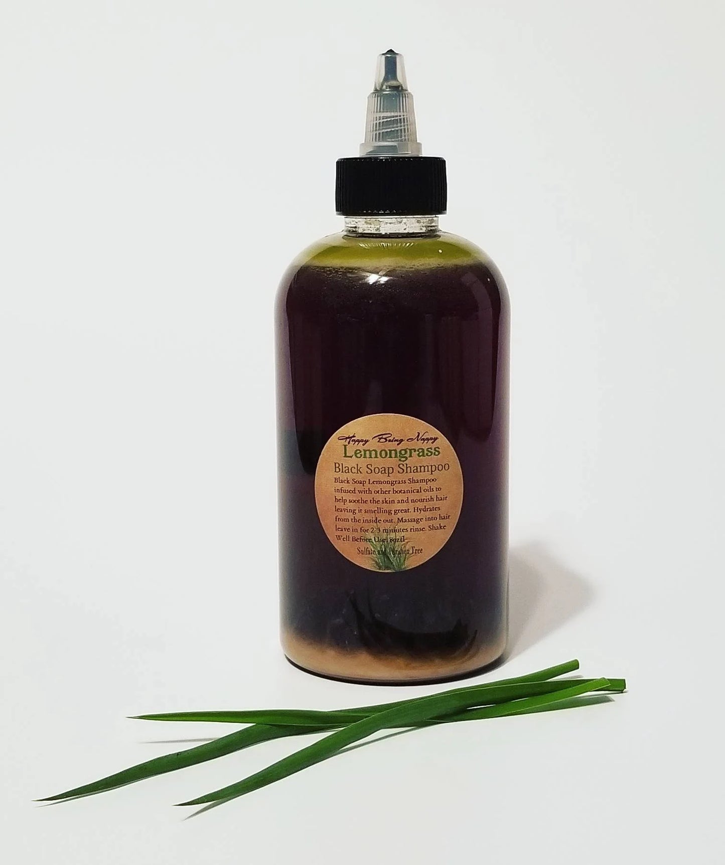 Lemongrass Black Soap Shampoo 8oz.