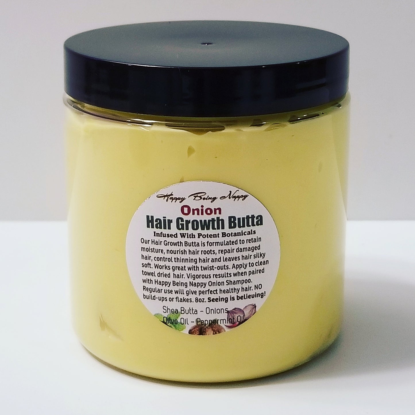 Onion Hair Growth Butter - Pomade | Edges | Alopecia | Balding | Natural hair products | DHT blocker | fast hair growth | detangle 8oz