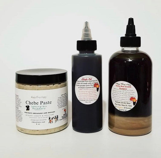 Chebe Challenge Lemongrass  Hair Growth - Oil - Paste - Shampoo - (Chebe 8oz Jar)  Bundle Deal!!!!!