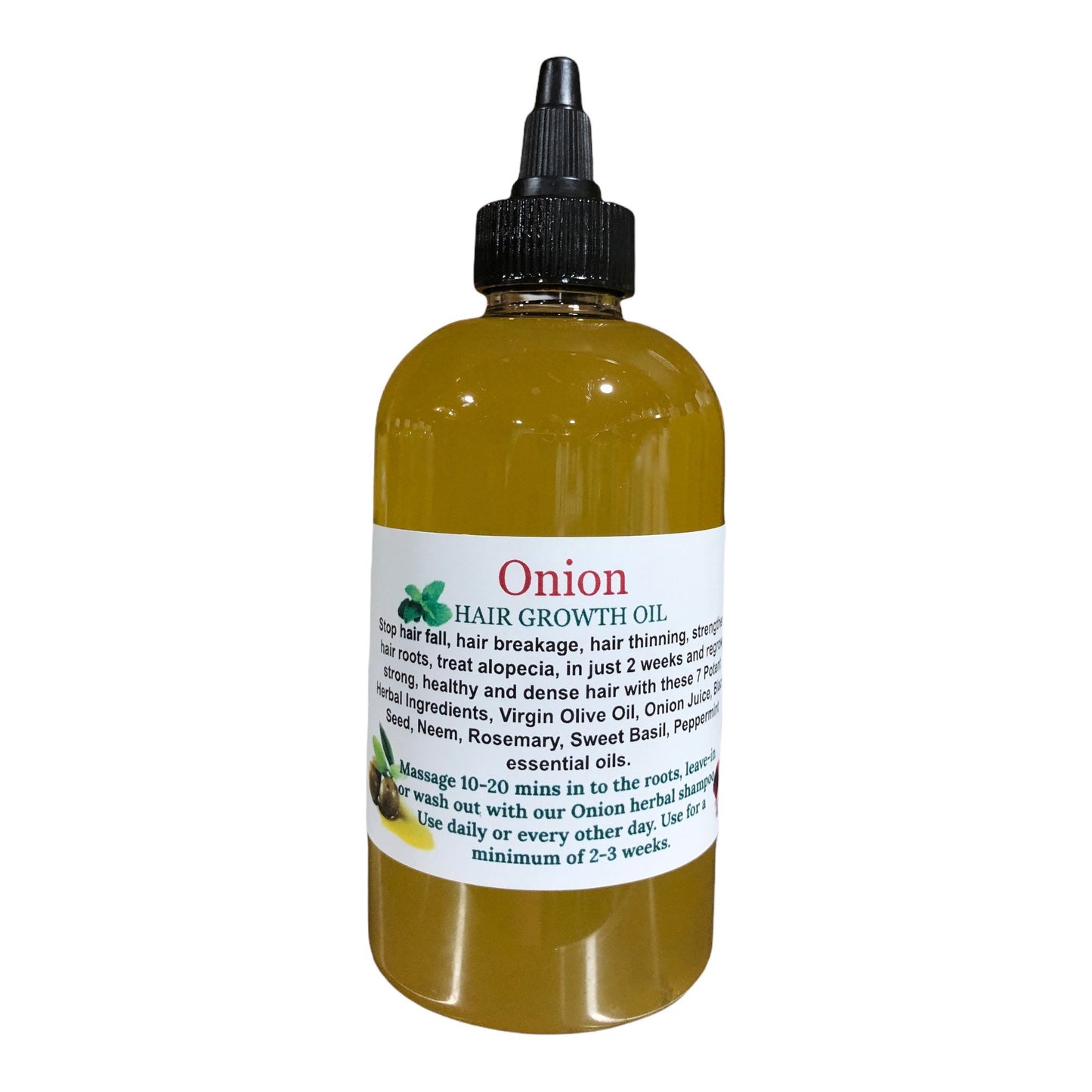 Onion Hair Growth Oil - 8 oz. (with essential oils) | DHT blocker