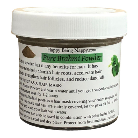 Pure Brahmi Powder 3oz. jar. DIY - Hair Conditioner - reduce dandruff - hair growth - strengthen hair.